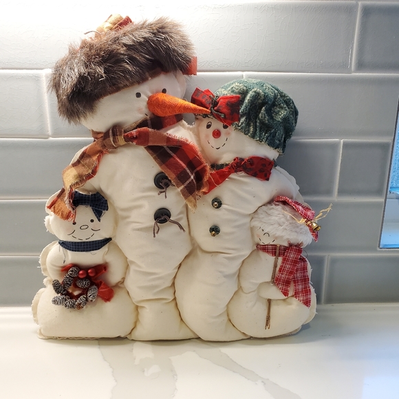 Snowman Christmas Decoration, handmade, signed on back, 1999 - Picture 2 of 9